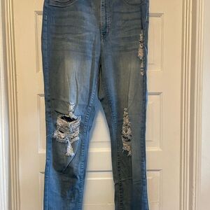 Distressed Blue Jeans for Women